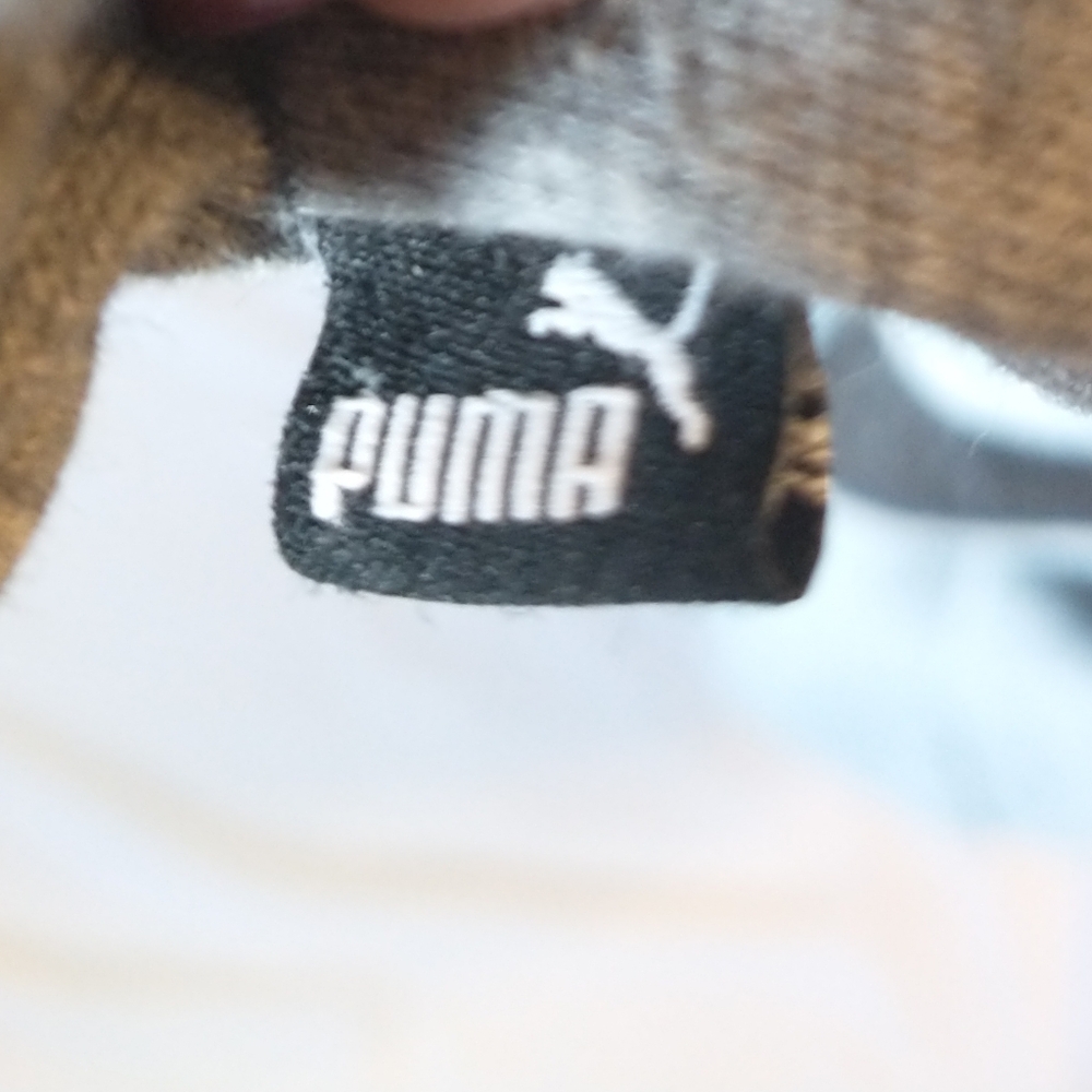 Grey PUMA Hoodie with wrap around Puma image. Large - Picture 6 of 6